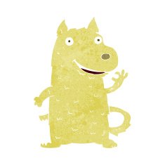 cartoon happy dog N40