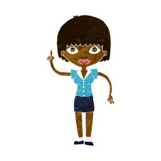cartoon woman with idea N140