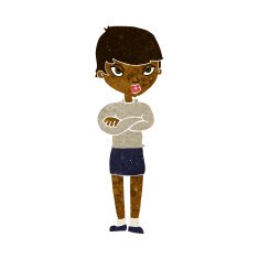 cartoon annoyed woman N101