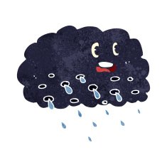 Cartoon Rain Cloud N32