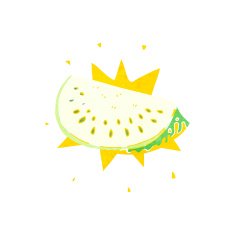 cartoon melon slice N12