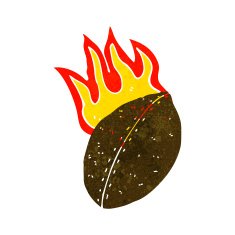Cartoon Flaming Football N4