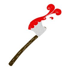 cartoon bloody axe N14