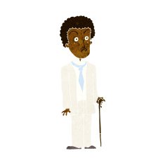 cartoon unhappy gentleman N6