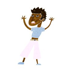 Cartoon Man Panicking N38