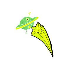 Cartoon Flying Saucer N5