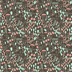 Doodle autumn forest seamless pattern N2