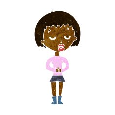 cartoon bored woman waiting N4