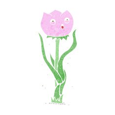 cartoon flower N269