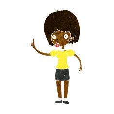 cartoon woman with idea N144