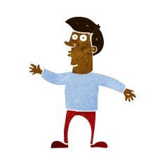 cartoon worried man N56