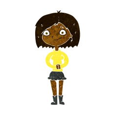 cartoon happy woman N142