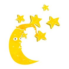 Sleepy Moon Cartoon N9