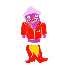 cartoon firework in business suit N5