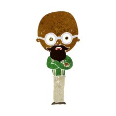cartoon annoyed old man N35