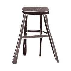 cartoon wooden stool N9