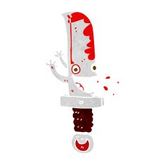 crazy knife cartoon character N5