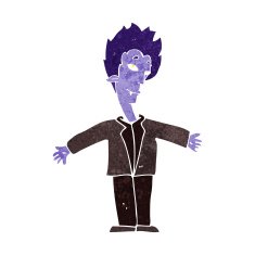 cartoon happy vampire N21