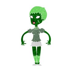 cartoon zombie monster woman N5