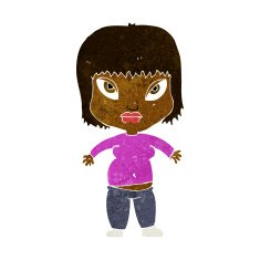 cartoon overweight woman N5