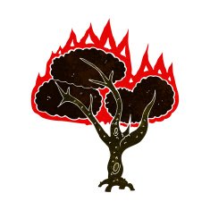 cartoon burning tree N19