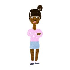 cartoon annoyed woman N102