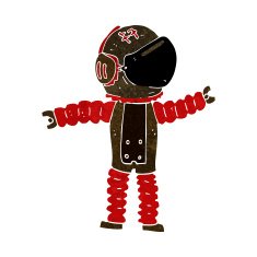 cartoon astronaut reaching N6
