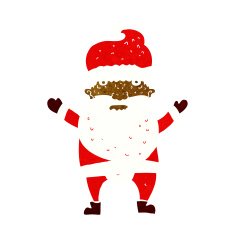 cartoon grumpy santa N6