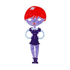 cartoon pretty vampire girl N18