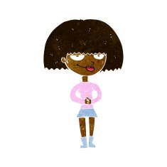 cartoon sly woman N5