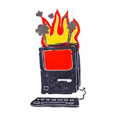 cartoon old computer N25