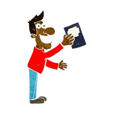 cartoon man with book N5