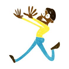 Cartoon Man Running Away N9