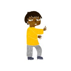 cartoon man gesturing N19