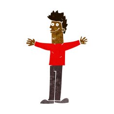 cartoon happy man N264