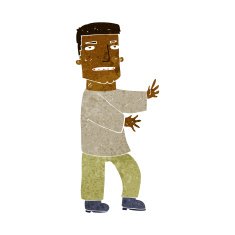 cartoon man gesturing N20