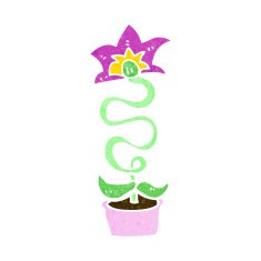 cartoon flower N272