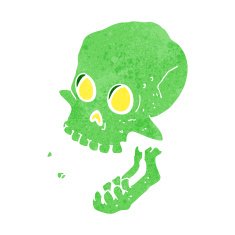 cartoon laughing skull N7