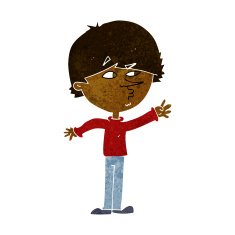 cartoon worried man reaching N11
