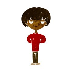 cartoon happy man N273