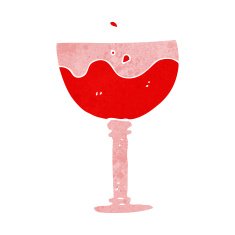 cartoon glass of wine N4