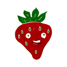 cartoon happy strawberry N2