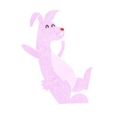 cartoon pink bunny N3