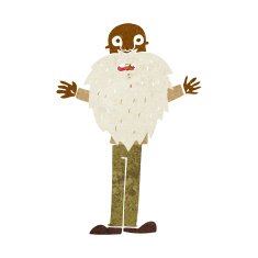 cartoon bearded old man N22