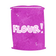 cartoon bag of flour N19