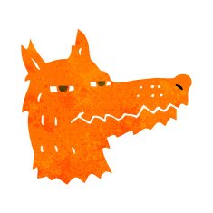 cartoon smug fox face N2