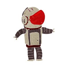 Cartoon Astronaut N86