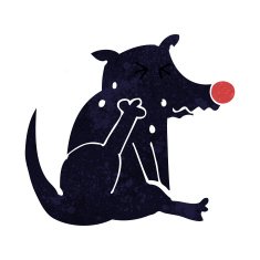 Cartoon Dog Scratching N8