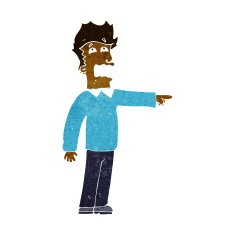 cartoon man accusing N13