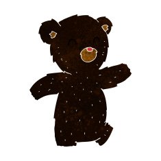 cartoon black bear N22